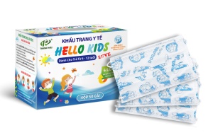 Khẩu Trang Y Tế Hello Kids ( Hoạ tiết Đoremon - 50 Cái / Hộp )